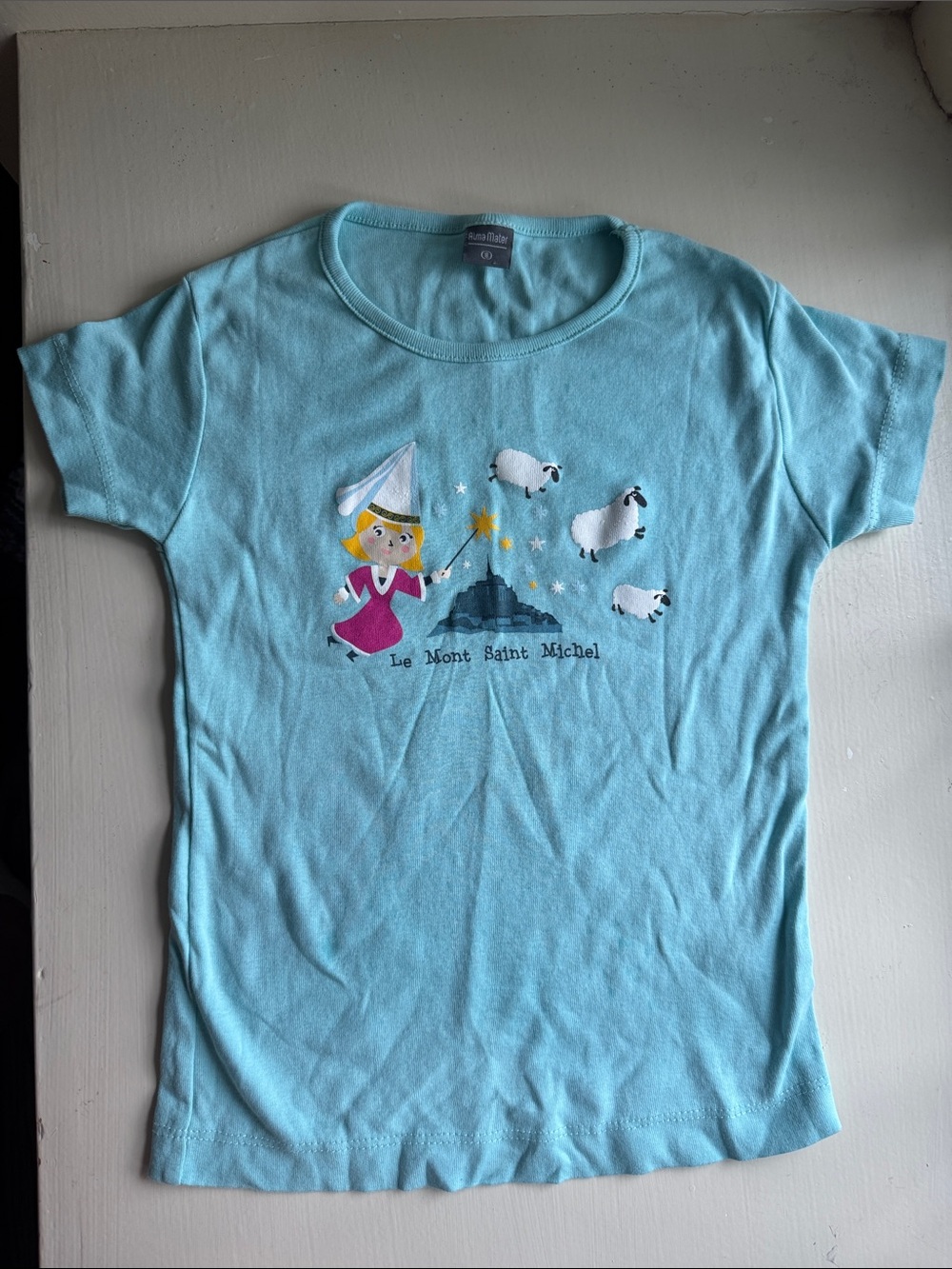 Girls' Light Blue 'Le Mont Saint Michel' Graphic Tee